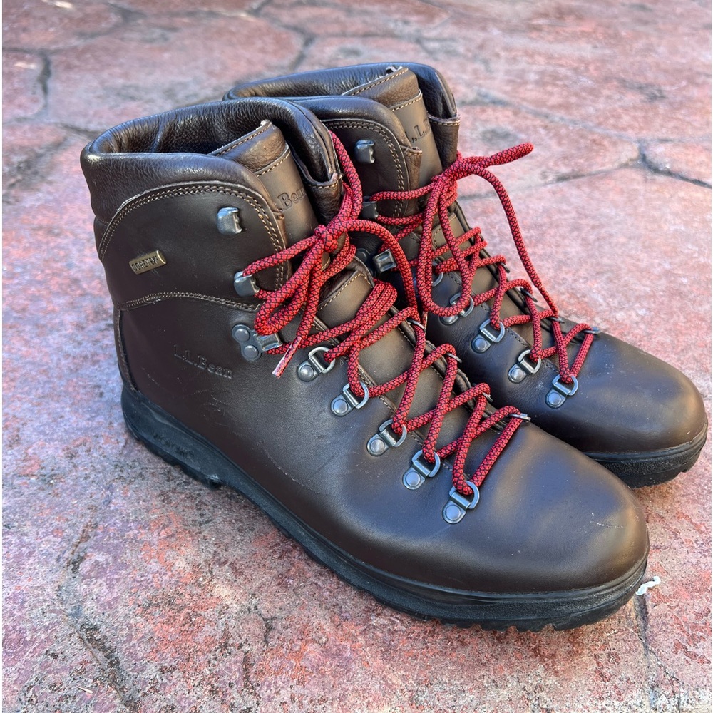 LL Bean Leather Boot 12 Wide